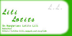 lili lotits business card